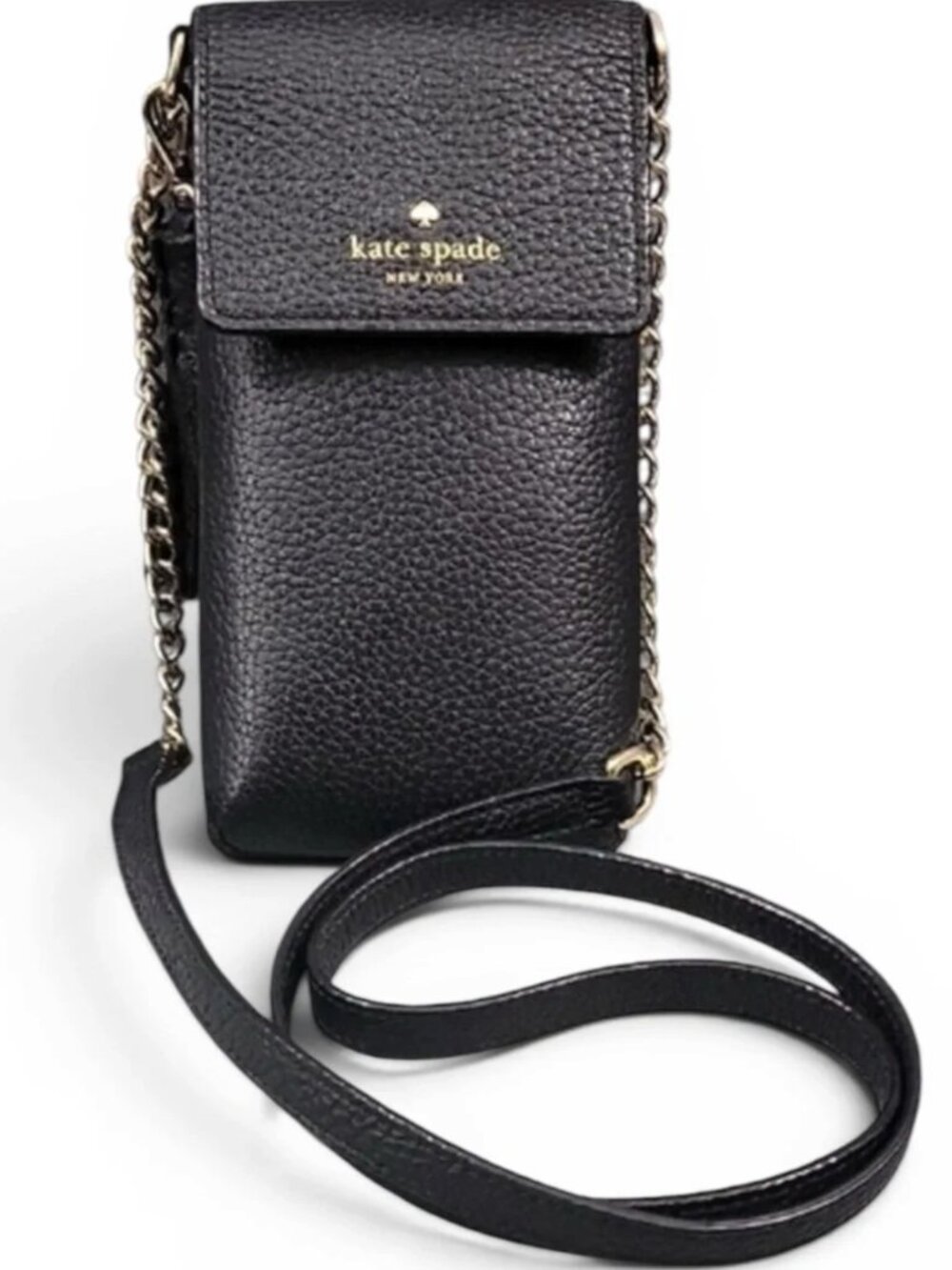 Kate Spade New York Black Crossbody Phone Bag with Tassel
